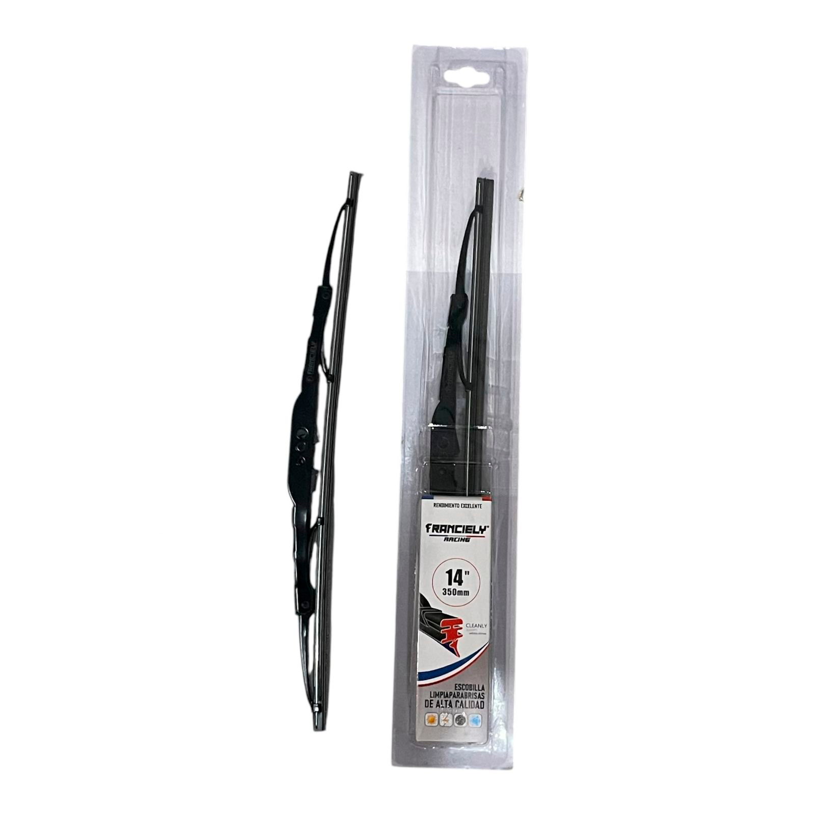 LIMPIA PARABRISA FRANCIELY METAL 408B2 14" PAR (X50)